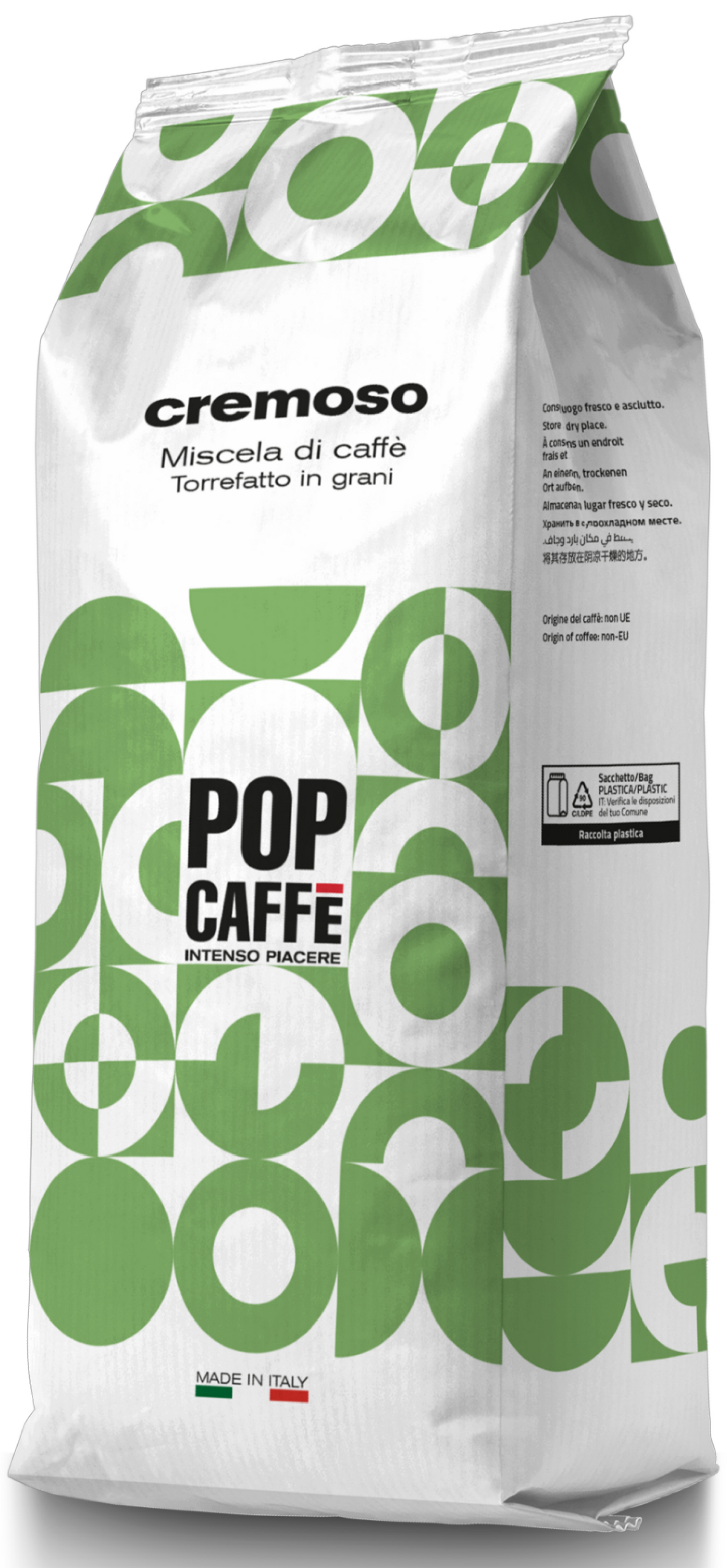 Miscela Cremoso vereint kräftige Kaffees aus Südostasien mit Aromen gerösteter Mandeln und hochwertigen Arabicas aus Mittelamerika. Das Ergebnis ist ein Kaffee mit einem Nachgeschmack von Schokolade und feinen Noten von Mandel und Vanille.