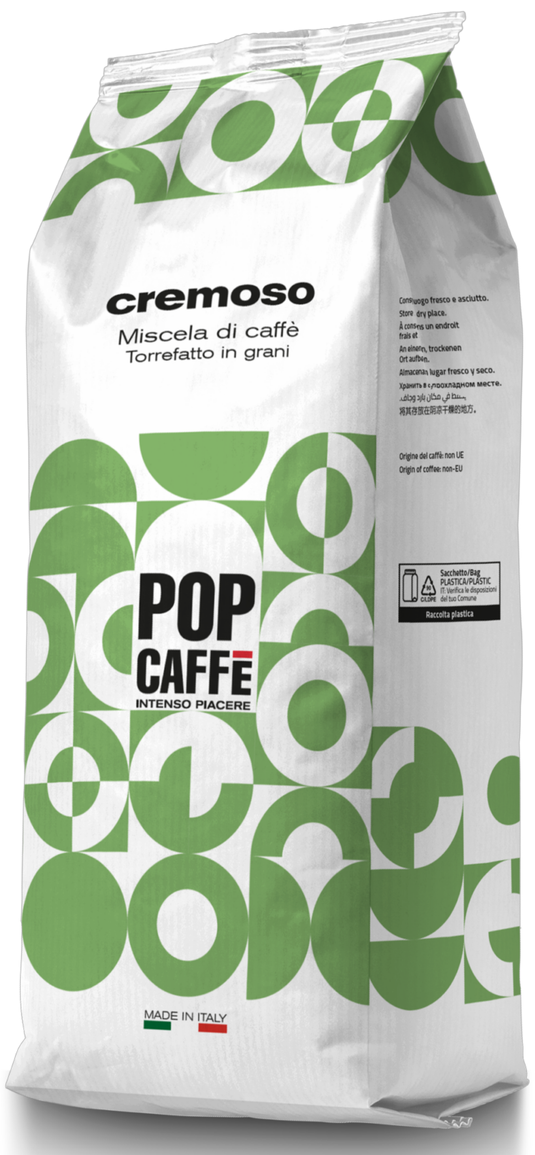 Miscela Cremoso vereint kräftige Kaffees aus Südostasien mit Aromen gerösteter Mandeln und hochwertigen Arabicas aus Mittelamerika. Das Ergebnis ist ein Kaffee mit einem Nachgeschmack von Schokolade und feinen Noten von Mandel und Vanille.