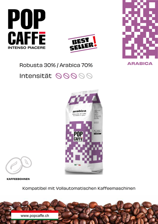 Kaffeebohnen Miscela entsteht aus der Kombination von Arabicabohnen aus Mittel- und Südamerika, die einen feinen, likörartigen Geschmack bieten, und robusten Kaffees aus Zentral- und Südasien. Das Ergebnis ist ein Kaffee mit einem eleganten, likörartigen Aroma und einem kräftigen, würzigen Geschmack. 