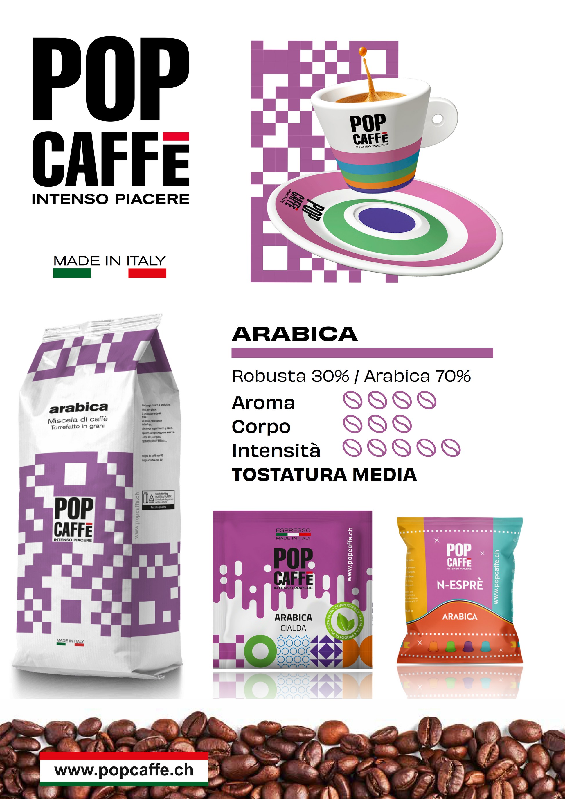 Die Kaffeemischung Arabica kombiniert Arabica-Bohnen aus Mittel- und Südamerika mit einem feinen, likörartigen Geschmack und Robusta-Kaffees aus Zentral- und Südasien. Das Ergebnis ist ein Kaffee mit einem eleganten, likörartigen Aroma und einem kräftigen, würzigen Geschmack.
